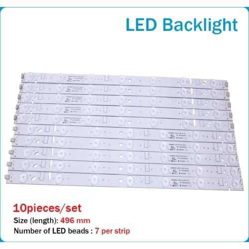 New 50pieces/set LED Backlight strip 7 lamp For ZDCX50D14R-ZC14F-02 01 ZDCX50D14L-ZC14F-02 303CX500033 LT-50E350 LT-50E560