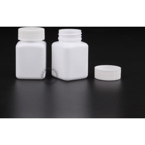Wholesale 50 x 85g 85ml Empty White Plastic Bottle, Sample Bottles Wide Mouth PE Containers For Capsules Free Shipping