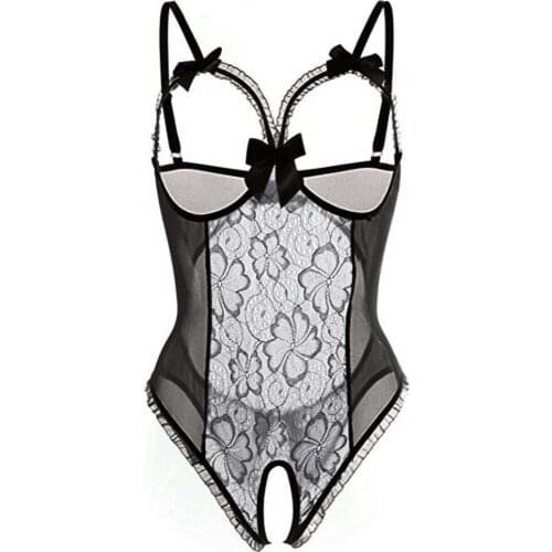 Sexy Lingerie Woman Open Bra Bodysuit For Sex Erotic Underwear Lace Dress Sexy Perspective Costume Mujer Sexi Exotic Apparel