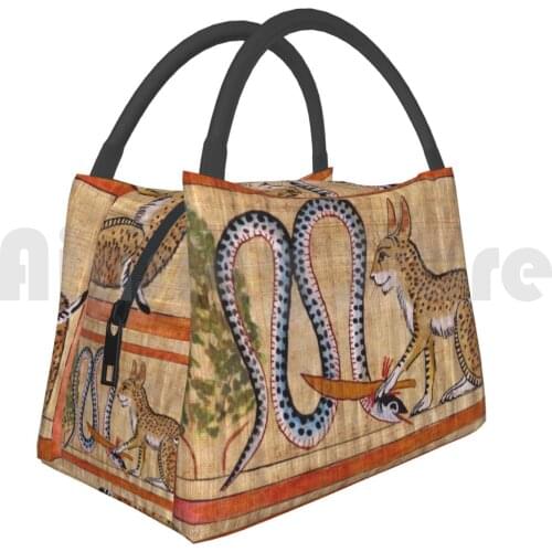 Cooler Lunch Bag Picnic Bag I Am The Cat Cat Snake Southside Serpents Ra God Papyrus Book Of The Dead Ancient Egypt