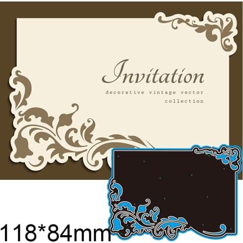Cutting Dies Hollow Laser Frame Card Envelope New for Decoration Scrapbooking Stencil Paper Craft Album Template 118*84mm