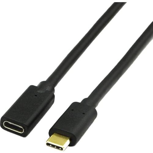 Gold plated USB type-C Extension Cable Male to Female USB C Extender Cord USB 3.1 Type C Fast Charging 0.3M/0.6M/1M/1.8M