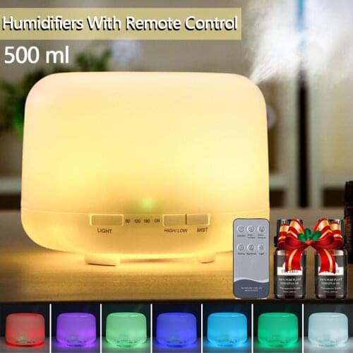 500ML Air Humidifiers For Home Car Air Freshener Essenti Oil Aromatherapy Diffuser Water Sprayer Ultrasonic Aromatic Diffuser
