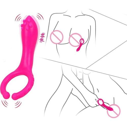 Vibrating Clip New Silicone G Spot Stimulate Vibrators Dildo Nipple Clip Masturbate Vibrator Adults Sex Toys For Women Sex Shop