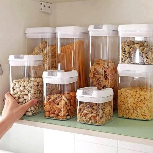 Airtight jar, transparent plastic airtight tank, grain storage tank, spice moisture-proof tank, octagonal nut snack storage tank