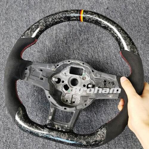 High Quality Suede Forging Racing Carbon Fiber Steering Wheel For VW GOLF GTI R GTD GTE MK7 7 POLO GTI Scirocco 2014-2019