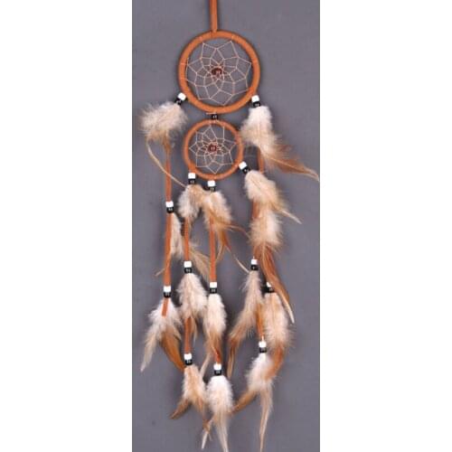1PC 4 Colors Vintage Home Decoration Retro Feather Dream Catcher Circular Feathers Wall Hanging Dream Catchers Decor For Car