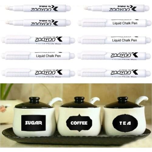 High Quality 10Pcs Liquid Chalks Marker Pen Writing for Glass School Vinyl Chalkboard Creative Window Wall sticker Chalk Marker
