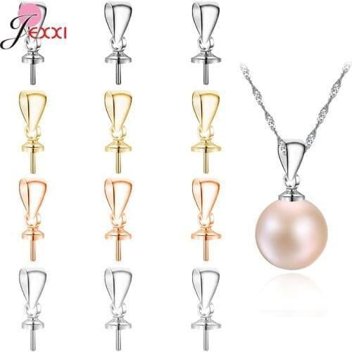 100pcs/Lot Pendant Clip Clasp Pinch Bail Pendant Connectors Bail Beads 925 Silver Jewelry Findings DIY Jewelry Accessories