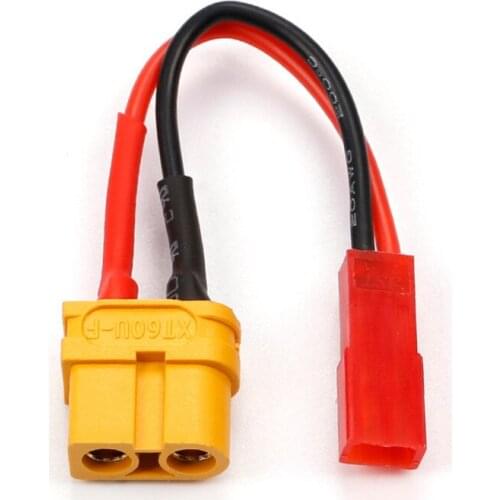 5pcs Amass XT60U Male Plug to JST Connector Charging Adapter with 5cm 20awg silicone cable wire for FPV RC Libo Battery