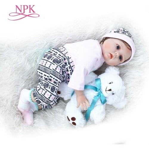 55CM cuddly adorable sweet face reborn baby girl in pink dress high quality silicone vinyl hand rooted hair Christmas Gift