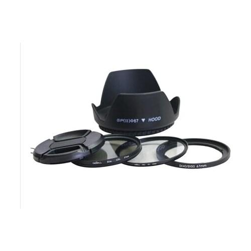 5in1 sx dc 67mm lens adapter ring kit +lens cap +lens hood+uv +cpl filter for canon SX30 SX40 SX50 HS to 67mm
