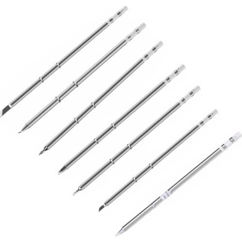 7 PCS T12 Electric Soldering Iron Tips T12-K B2 BC2 BC3 IL J02 KU Various Models for Free Replacement DIY Soldering Station Kits