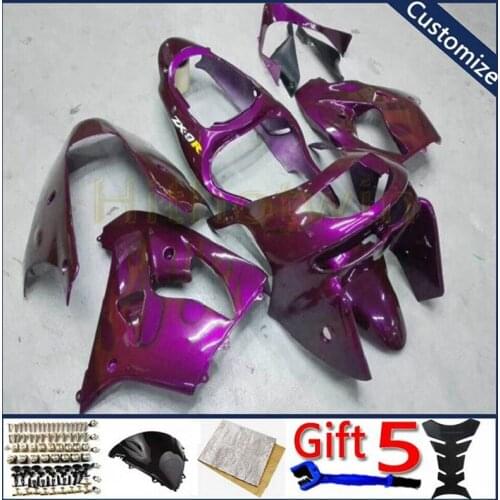 ABS Plastic Bodywork Set For ZX9R 1998 1999 ZX-9R 98-99 bodywork kit motorcycle fairings Custom purple