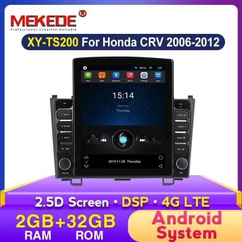MEKEDE Tesla 9.7'' Screen DSP Android Car Radio Player for Honda CR-V 3 RE Crv 2007 2008 2009 - 2011 Multimedia Video Stereo GPS