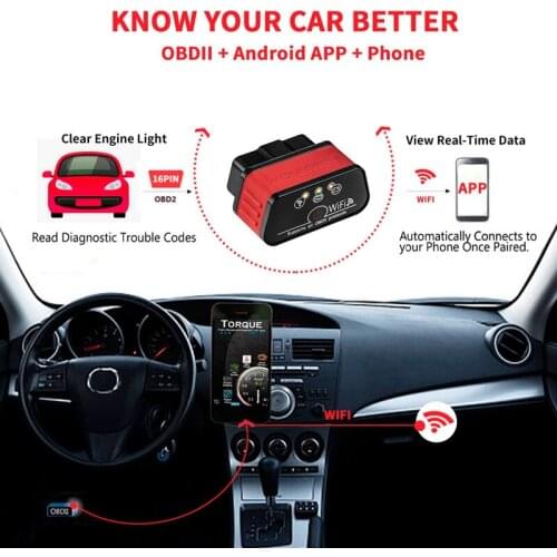 KONNWEI Mini WIFI KW903 OBD2 V1.5 Automotive Scanner Car On-Board Diagnostic Multifunctional Code Reader Car Diagnostic Tool
