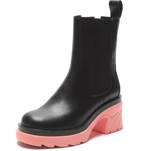 Autumn Ankle Boots women fashion Short Boots Ladies platform shoes Comfortable Casual Round toe High heels Booties