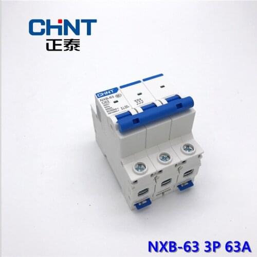 CHNT Miniature Circuit Breaker DZ47 NXB-63 Type C 3P 6A 10A 16A 20A 25A 32A 40A 63A Household Air Switch CHINT MCB