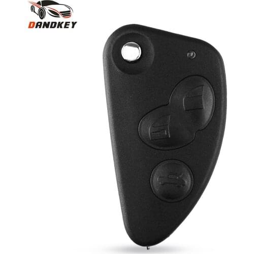 Dankdey Flip Key Shell Case For Alfa Romeo 147 156 166 GT 2/3 Buttons Blank Replacement Remote Key Cover Keyless Fob Uncut Blade