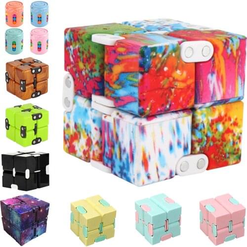 Children Adult Decompression Toy Infinity Magic Cube Square Puzzle Toys Relieve Stress Funny Hand Game Four Corner Maze Toys