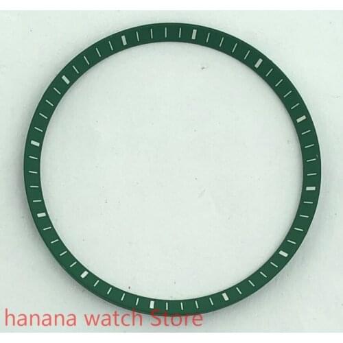 Watch Case Parts Chapter Ring Fit For SKX009 SKX Model NH35/NH36 Mens Watch Green Black/White 31.2mm*28mm*1.6mm