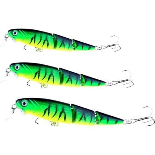 HENGJIA hard plastic jointed minnow fishing lures artificial wobblers catfish crankbaits pesca swim baits 10.5cm 14g 6#hooks