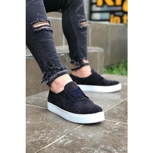 Knack Daily Shoes 077 Navy Blue (Suede) Men 'S Shoes Seasonal Shoes Casual Tooling Shoes Style Shoes Sneaker Shoes