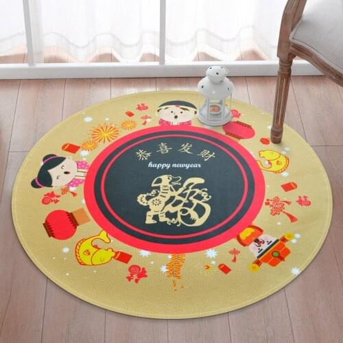 Large Size Round Carpets For Child Living Room Crawl Rugs Kids Bathroom Non-slip Floor Tapete Baby Bedroom Mats Game Play Kids