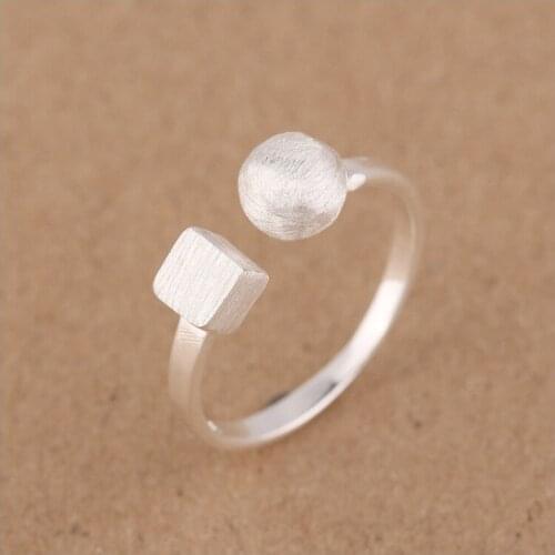 Summer Vintage Cube Box Rings For Women Boho Geometric Female Finger Rings Party Bohemian Jewelry Korean Gift