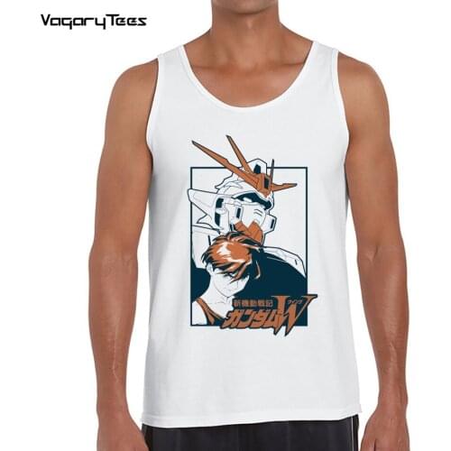 Japanese manga Mazinger Z ROBOT anime tank-top men new white casual Vest homme JAPAN manga unisex streetwear tops