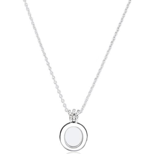 Lockets Crown O Necklace & Pendant Fits For Petite Charmssterling Silver Jewelry Women DIY Wholesale Pendant Necklace