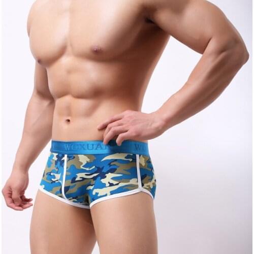 Mens Camouflage Soft Bulge Pouch Boxer Shorts Elastic Band Underpants Sexy Underwear Male Panties