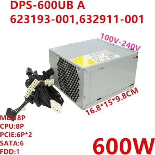 New PSU For HP Z420 600W Power Supply DPS-600UB A 623193-001 632911-001 623193-003 632911-003