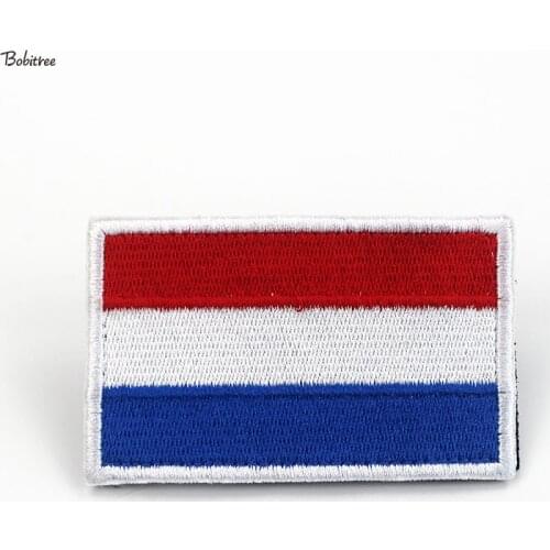 Netherlands flag Patches with Hook Loop Holland Nation Banner Badge Armband Stickers For Backpack Caps Uniform Decoration