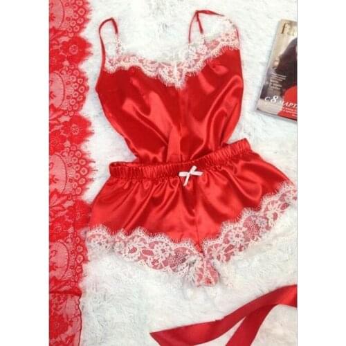 8 Colors Sexy Lace Sleepwear Polyester Ladies Pyjama Femme Pijamas Women Piżama Pyjama פיגמה Bielizna Nocna Sexy Pijama بجامات