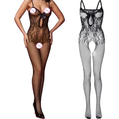 Porn Sexy Underwear Bodystockings Hot Lingerie Exotic Tight Bodysuit Baby Doll Women Fishnet Open CrotchCrotchless Teddies Mujer