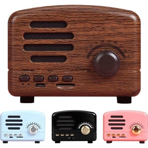 BT01 Portable Vintage Speaker Wireless Mini Bluetooth 4.2 Loudspeaker Rechargeable large capacity battery Music Player for home