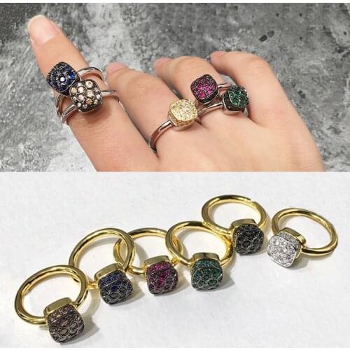 Luxury AAA CZ Crystals Honeycomb Style Rings Eternity Promise Engagement Wedding Band Ring for Women Finger Party Jewelry