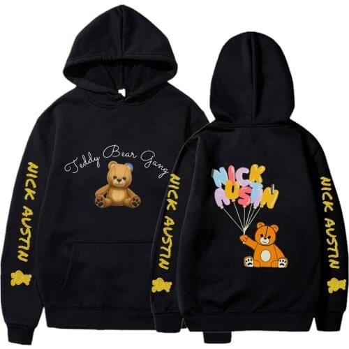 Plus Size 2020 Hoodies Female Male Pullovers Nick Austin Teddy Bear Printed Sweatshirts Fashion Women Long Sleeve Sweatshirts