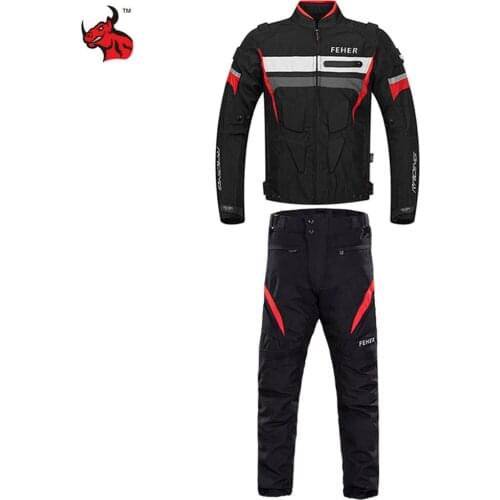 Windproof Motorcycle Jacket +Pants Waterproof Bike Winter Jacket Motorbike Riding Racing Moto Jacket Wearable Motorcycle Suit