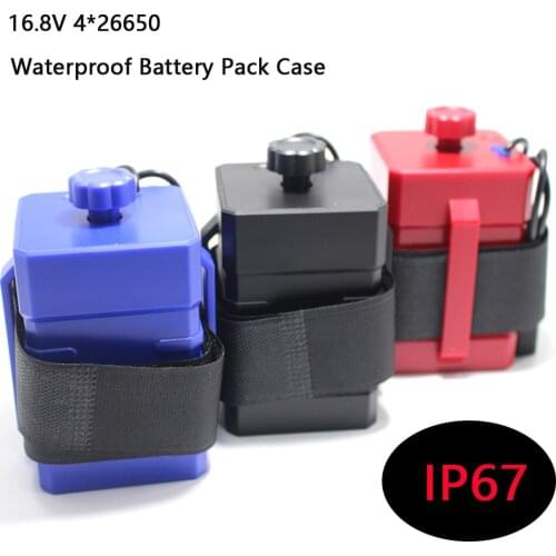 Waterproof DIY 4x 26650 Battery Box Cover DC 16.8V/5V USB Dual Output Power Supply for LED Light Cellphone Bike