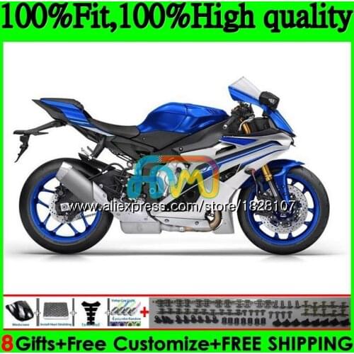 Injection Blue silvery OEM For YAMAHA YZF600 YZF R6 YZFR6 17 18 19 118BS.27 YZF 600 R 6 YZF-600 YZF-R6 2017 2018 2019 Fairings