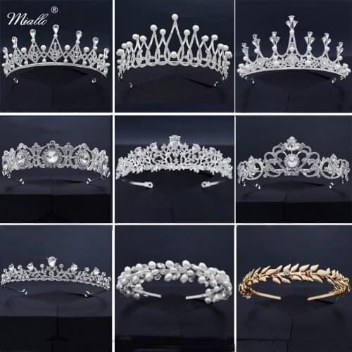 Miallo Fashion Bridal Wedding Crown Silver Color Hair Jewelry Crystal Tiaras and Crowns for Women Accessories Bride Headpiece