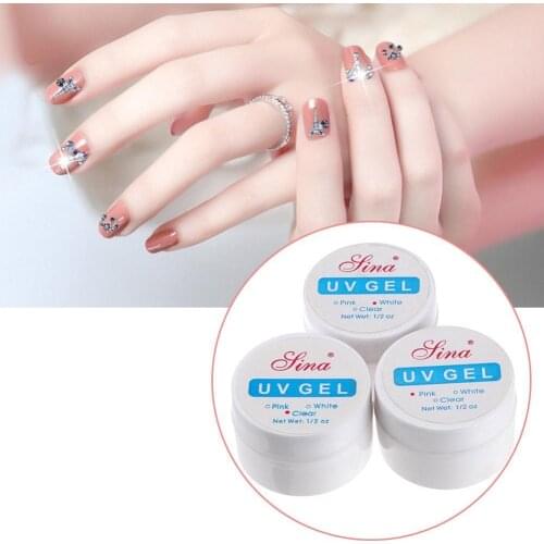 1pcs Clear White Nail Uv Gel Salon Manicure Nail Lot Uv Lina Builder Strong Glue Art Diy Nail Gel Decoration K2V9