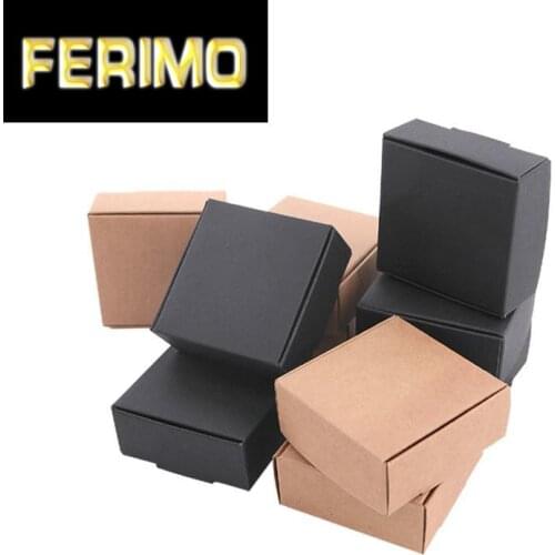 100pcs DIY Kraft Paper Box Gift Boxes For Wedding Favors Birthday Candy Cookies Christmas Jewelry package boxes Party Supplies