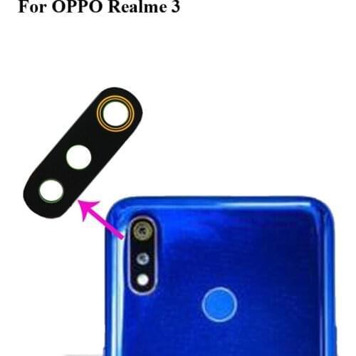 2PCS For OPPO Realme 3 Replacement Back Rear Camera Lens Glass repair big camera glass For OPPO Realme3 Real me 3