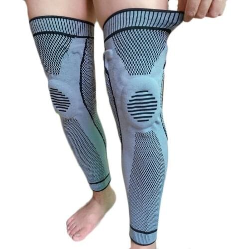 2Pcs Sports Knee Pads Silicone Springs Support Basketball Leg Sleeve Knee Patella Protector Cycling Run Compression Knee Brace