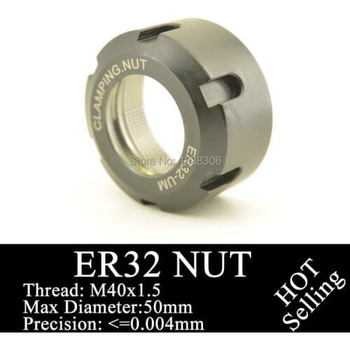 3PCS ER32Nut ER32UM Spandle Nut thread M40*1.5 Diam 50mm Height 24.4mm for ER COLLET CNC collet chuck Nuts
