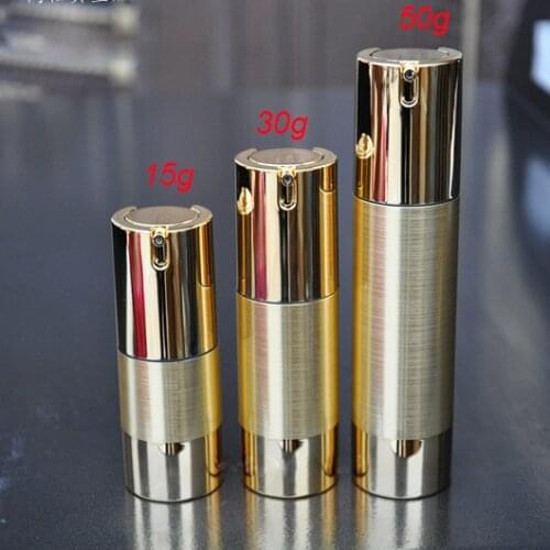 50ml UV gold airless vacuum pump lotion bottle Vacuum bottle Cosmetic Container Refillable Bottles