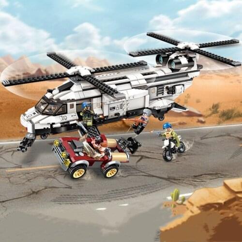 648pcs Enlightenment Building Block Thunder Mission Boy Assembled Military Tank Chariot Small Particle Assembling Toy 3208 Gifts